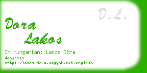 dora lakos business card