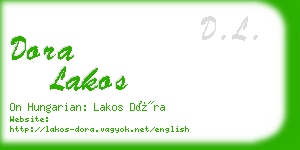 dora lakos business card